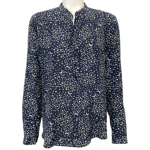 Stella McCartney Navy Blue Silk Moon and Stars Blouse - Picture 1 of 4